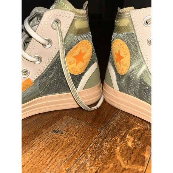 Size 7 - Beige Converse Chuck Taylor All Star High Translucent Emerald 2019 - Picture 4 of 6